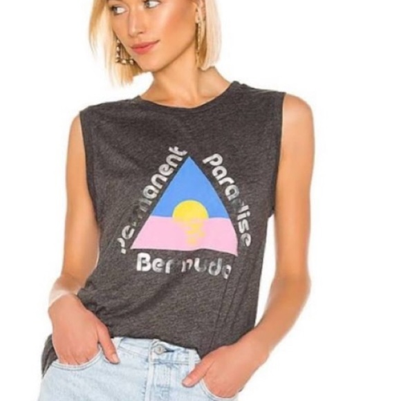 Wildfox Tops - Wildfox Permanent Paradise Bermuda Muscle Tank‎ Size Medium